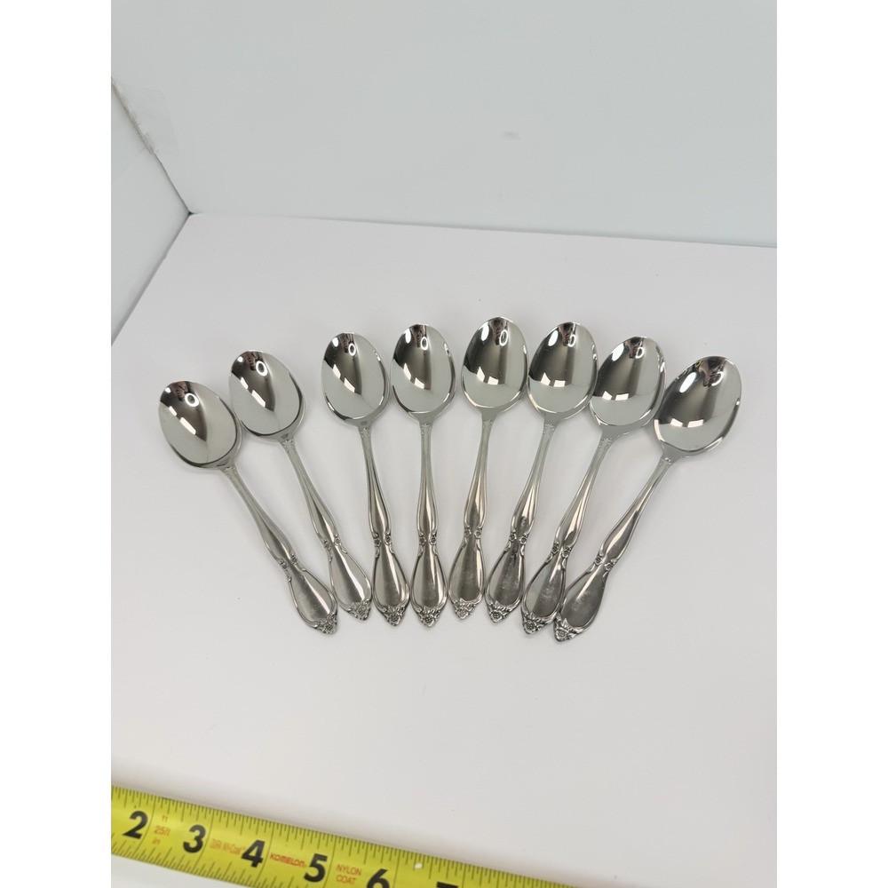 Oneida CHATEAU Set of 8 Soup Spoons Stainless Flatware Replacements Crafting